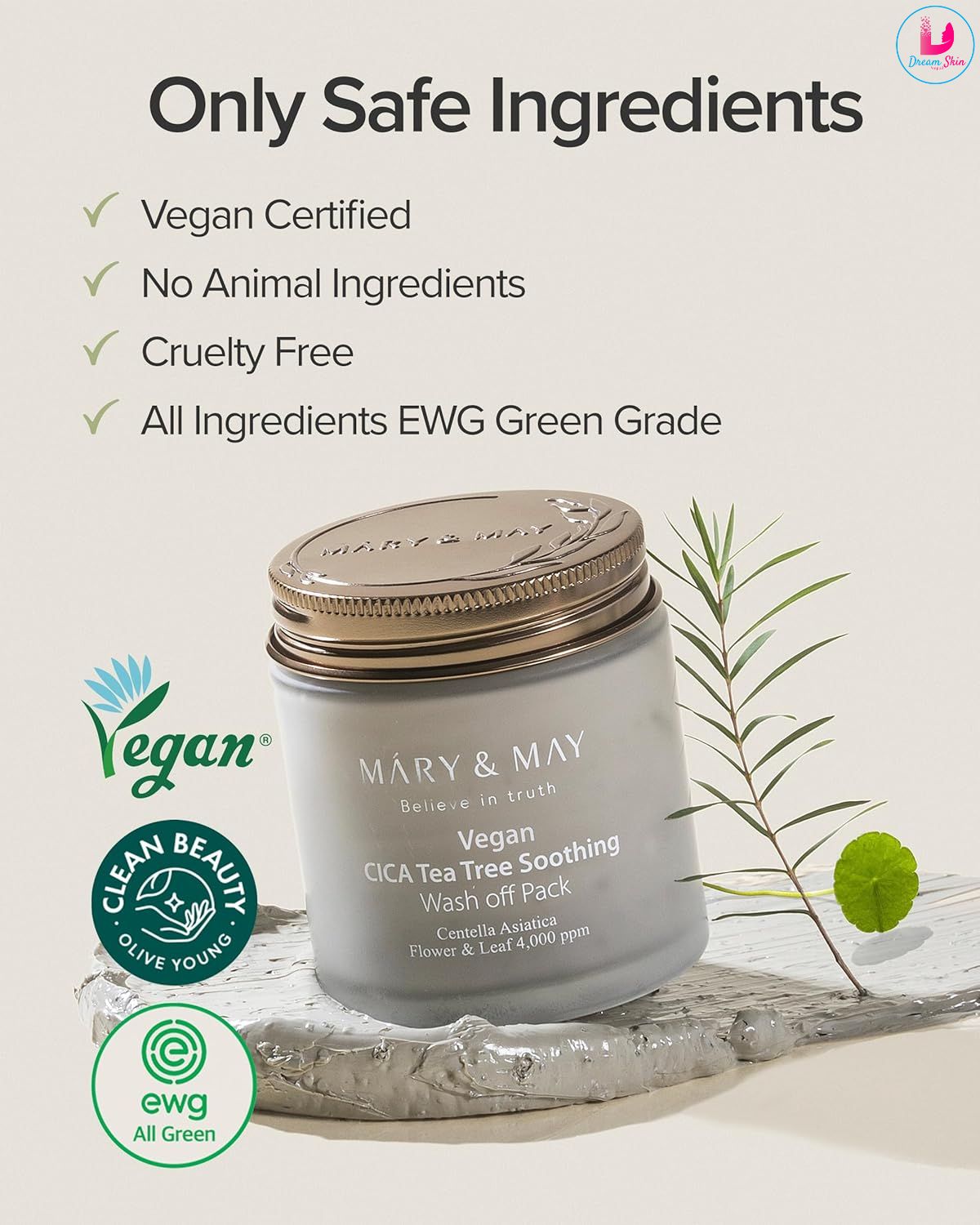 Mary&May Vegan Cica Tea Tree Soothing Wash Off 125 g